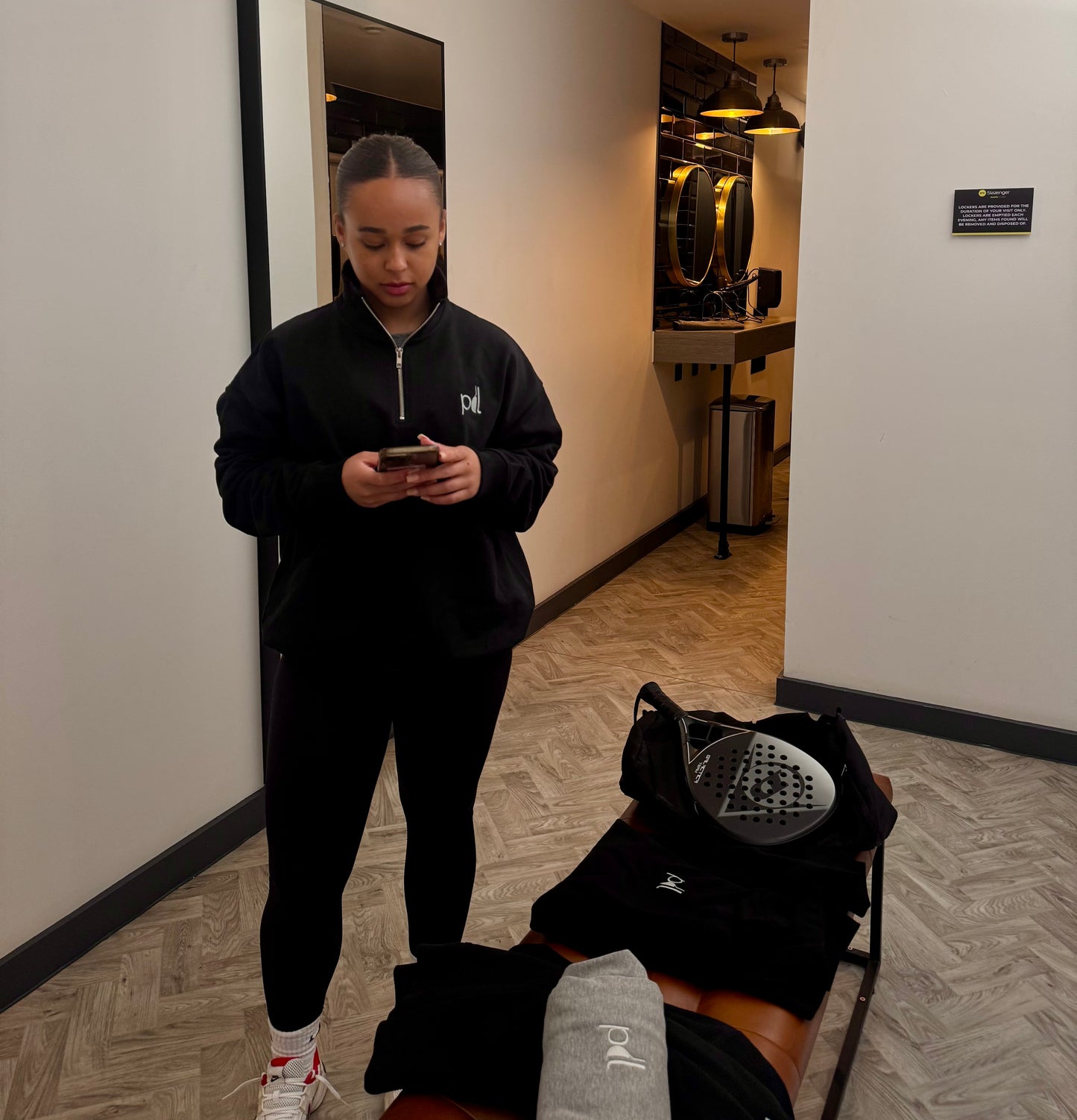 Black Quarter Zip PDL Sweatshirt